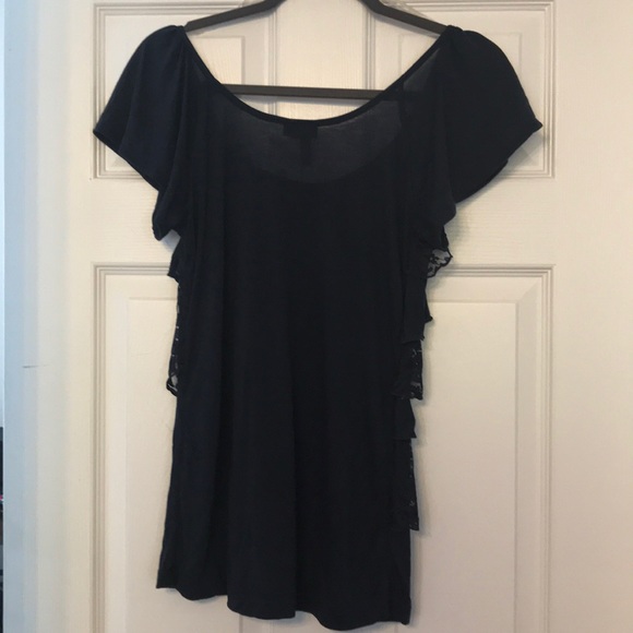 NWT Rue21 Navy Blue Shirt with Lace Détail - Picture 4 of 5